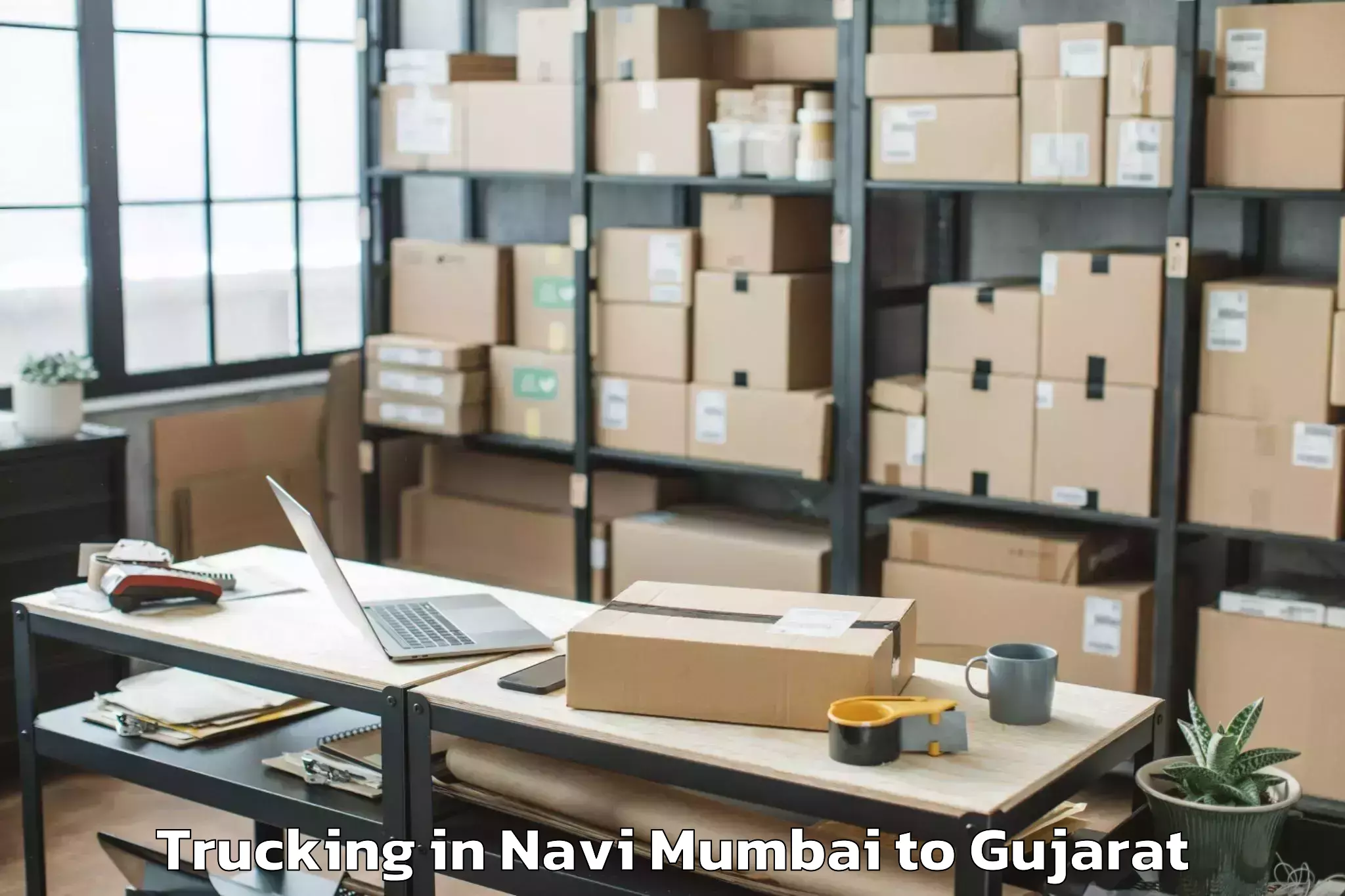 Easy Navi Mumbai to Bhatiya Trucking Booking